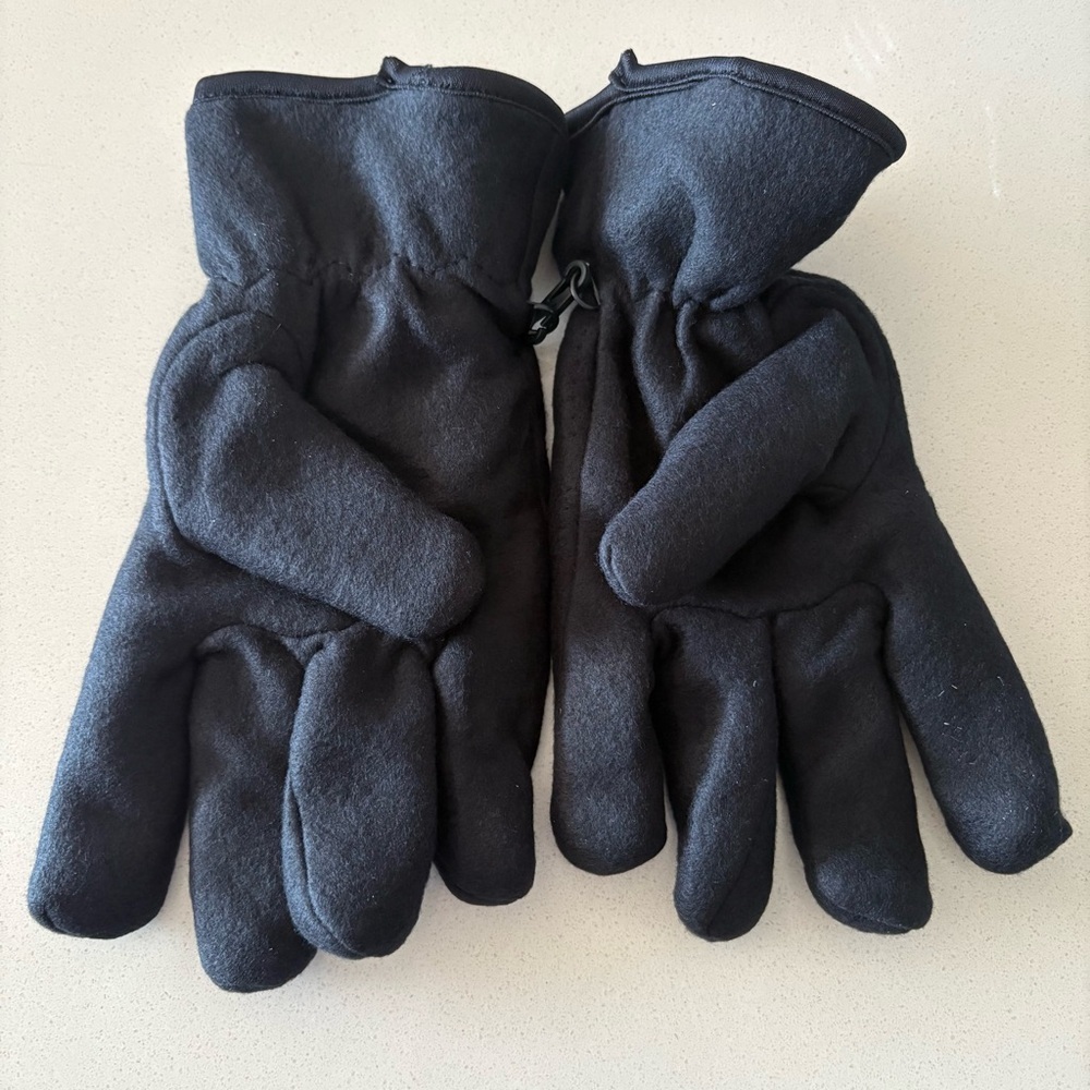 Black Fleece Winter Gloves - New